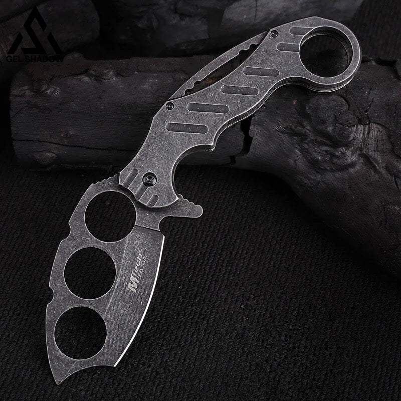 Mtech Usa Ballistic Knuckle Folding Knife Grey Pocket Knives