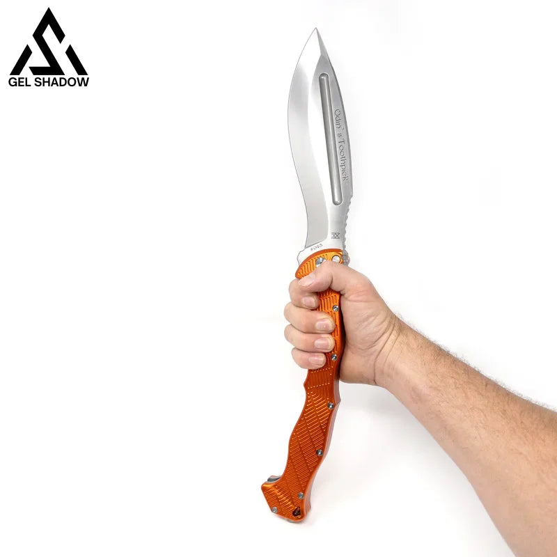 Odin’s Toothpick Folding Knife - Kukri Orange / Aluminum Gift Box Knives