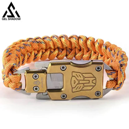 Outdoor Bracelet Knife Transformers Pattern Orange