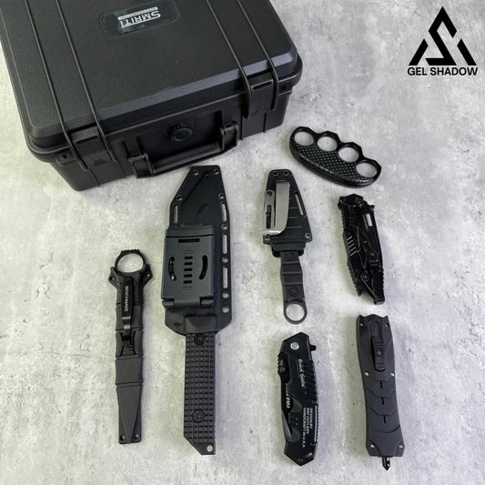 Premier Tactical Black Knifes Box Set 7pcs 7 pcs + Tactical Box 猎刀
