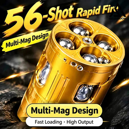 (Presell-15days)GS278 V10 56 Shots Slingshot with 4-in-1 Magazine CNC Aluminum Alloy - Slingshot + 1 Magazine