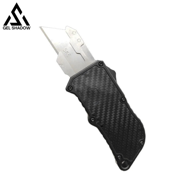 Razor C/F Sk5 Otf Art Knife Edc Black Carbon Fiber Pocket Knives