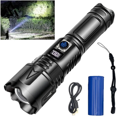 bright rechargeable led flashlight GS252-Rechargeable LED Flashlights High Lumens 5 Modes, IPX6 Waterproof  Handheld