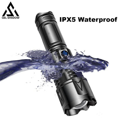 Rechargeable LED Flashlights High Lumens 5 Modes IPX6 Waterproof Handheld