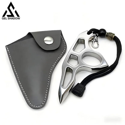 Stainless Steel Single Finger Brass Knuckle Broken Windows-GS117 - 1 pcs / Silver - BRASSKNUCKLE