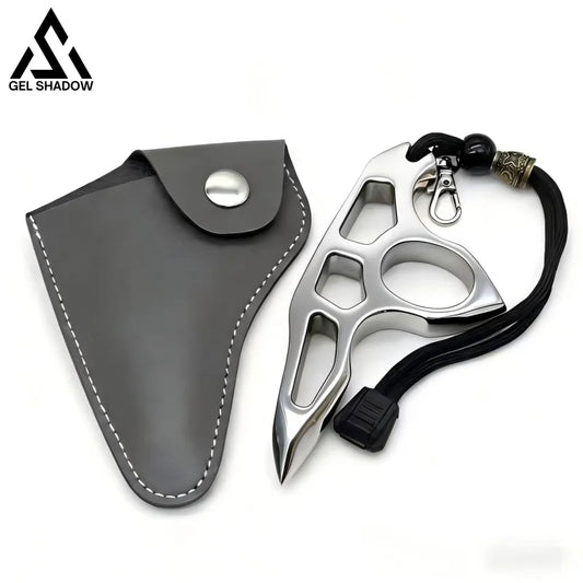 Stainless Steel Single Finger Brass Knuckle Broken Windows-GS117 - 1 pcs / Silver - BRASSKNUCKLE