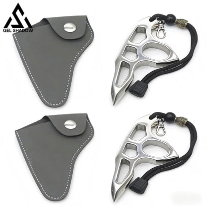 Stainless Steel Single Finger Brass Knuckle Broken Windows-GS117 - 2 pcs / Silver - BRASSKNUCKLE