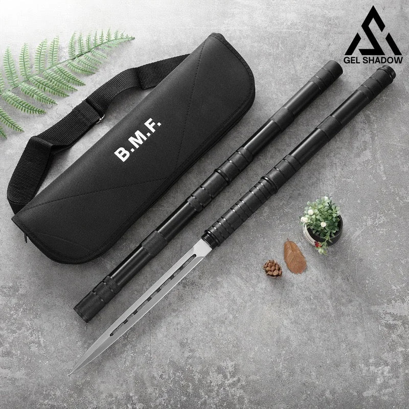 Stick Hidden Knife Baton-Style Tactical Baton 4 Sections