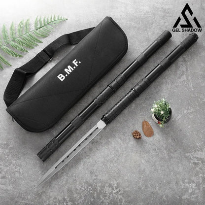 Stick Hidden Knife Baton-Style Tactical Baton 4 Sections