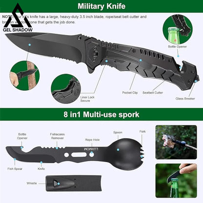 Survival Kit 28 in 1 Survival Gear Tool Emergency Tactical Equipment