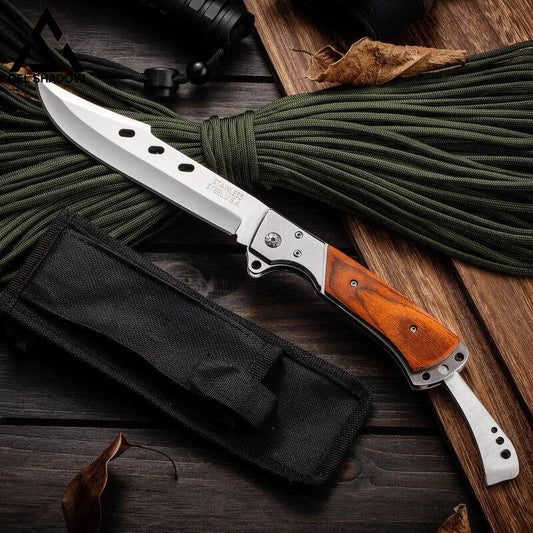 Swallow Tail Threefold Knife Wood Pocket Knives