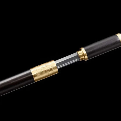 Three Dragons Playing with Pearls Cane Sword(US ONLY)51 Black gold Pocket Knives