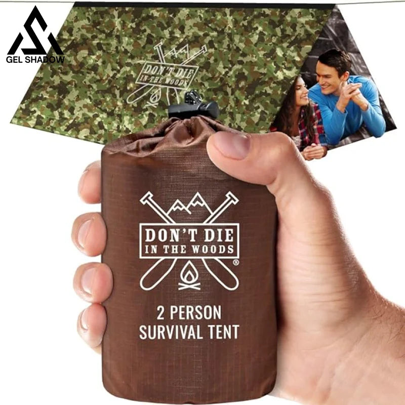 GS249-Ultralight Survival Tent • 2 Person Mylar Emergency Shelter Tube Tent + Paracord 1 GS249-Ultralight Survival Tent • 2 Person Mylar Emergency Shelter Tube Tent + Paracord